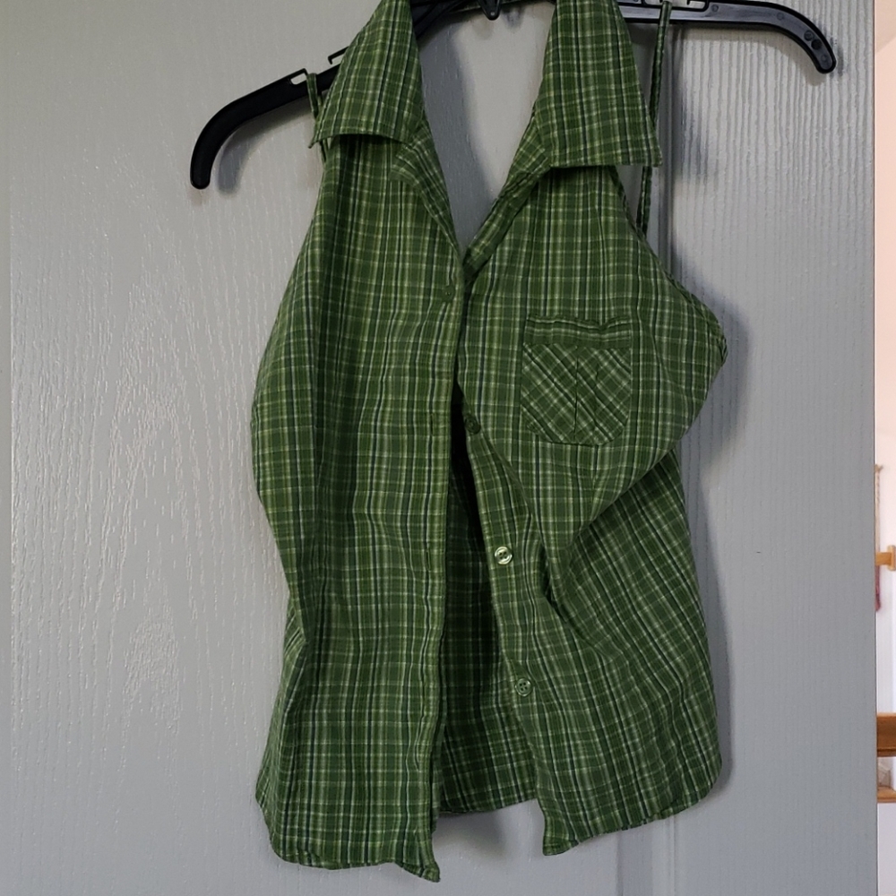 Vintage Tangenis Size M halter lime green